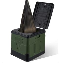 Vaso sanitário dobrável portátil para acampamento ao ar livre, penico para adultos, design de capa, assento para carro, piquenique, organizador e armazenamento - Image 4