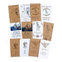 Logotipo personalizado Cartões de Visita, Personalizado, Nome de Obrigado, Impressão de Texto, Siga o Presente, Cartão De Ordem Comercial, 100Pcs - Image 5