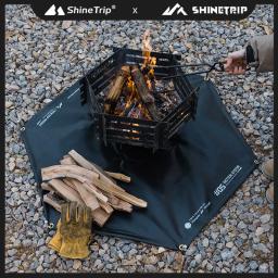 ShineTrip05 Série Vento Tático Enegrecido Ao Ar Livre Barbacoa Tapete de Isolamento de Acampamento Resistente ao Fogo Folha de Fogo de Silicone Retardador de Chama - Image 1
