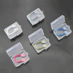 Natação Nose Clip Ear Plug Set, Clipe de nariz de silicone macio ambiental, Tampões para crianças, adultos, iniciantes, Natação Mergulho, Box - Image 4