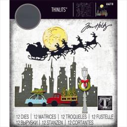 Guirlanda de natal trenó corte metal dados conjunto diy scrapbooking modelo moldes decoração cartão foto álbum papel artesanato - Image 3
