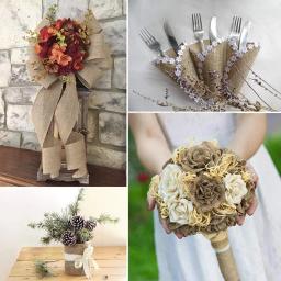 25-150mm natural tecido de serapilheira juta artesanato fita hessian renda para embrulho de presente natal rústico vintage decoração de casamento 2 metro - Image 6