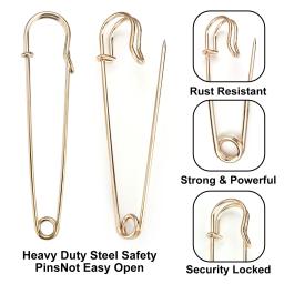 Alfinetes de segurança para DIY Iron, Silver and Golden Needles, Broche para acessório de vestuário, Broche Supply, 45mm, 50mm, 55mm, 60mm, 65mm, 70mm, 75mm, 80 milímetros, 100 milímetros, 20PCs - Image 1