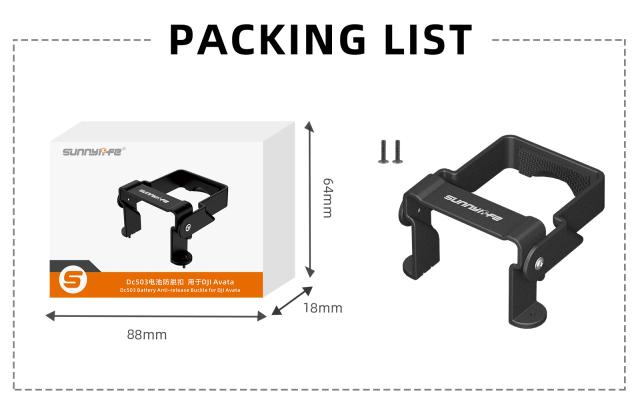 Fivela Anti-Lose para Bateria do DJI Avata com Capa Protetora Dobrável e Acessórios de Segurança