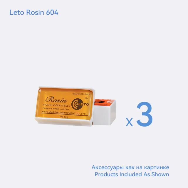 Leto 604 Rosin: 3 Peças Premium para Violino, Viola, Violoncelo e Outros Instrumentos de Corda com Arco