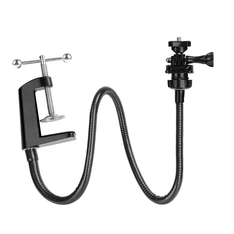 Suporte de câmera com grampo de mandíbula de mesa aprimorado Suporte de pescoço de ganso flexível para webcam Brio 4K C925e C922 - Image 1