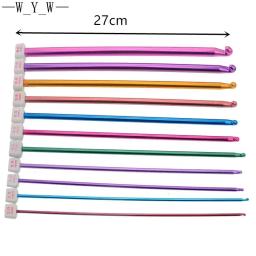 Agulhas de crochê de alumínio para tricô, agulhas de tricô com gancho de crochê, 2-8mm, 11 peças. - Image 1
