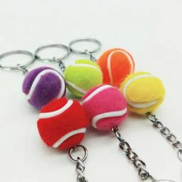 Metal bola de tênis Keychain para crianças, chaveiro do carro, esporte pingente, clube lembrança presentes, 1pc - Image 3