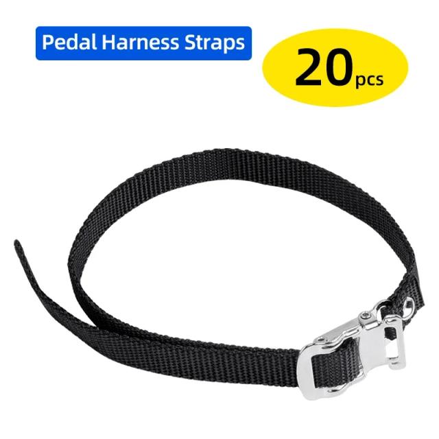 Conjunto de 20 Cintos de Arnês para Bicicletas e Treinos de Ciclismo com Gaiolas para Sapatos Dobráveis