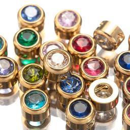 Stainless Steel Zircon Encantos para Fazer Jóias, Pingentes com Buraco, Colar, Pulseira, Brincos de Natal, DIY, 6mm, 10Pcs - Image 1