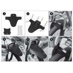 Fibra de carbono frente e guarda-lamas traseiro para estrada bicicleta e mtb, plástico pára-lamas, ciclismo acessórios - Image 3