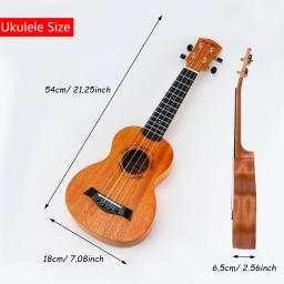 Ukulele mogno de alta qualidade, cor de madeira original, 21 em estilo havaiano para adultos, perfeito para iniciantes - Image 2