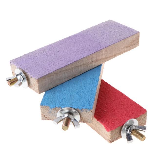 Suporte Natural para Papagaios: Plataforma de Moagem e Brinquedo para Pássaros em Pé
