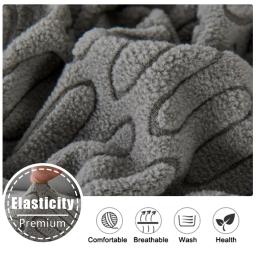 Ajustável removível Jacquard Capa Almofada Do Sofá, Protetor de Móveis para Animais de Estimação, Polar Fleece, Stretch Sofá Slipcovers - Image 4