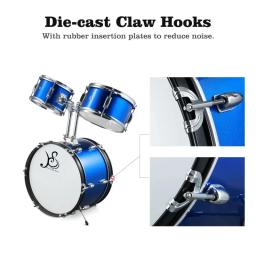 Conjunto de instrumentos musicais profissionais para crianças, kit de bateria para presente Hot Junior, 5 peças de bateria pratos e fezes, 2023 - Image 6
