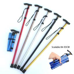 Ultraleve Caminhadas Trekking Poles, Bengala, 4 Seção, Bastões ajustáveis, Liga de alumínio, Bengala dobrável - Image 1