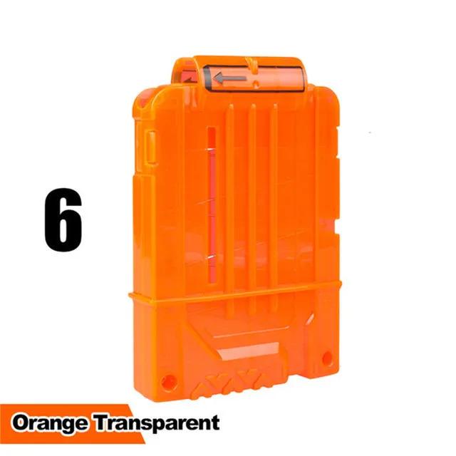 Clipe de recarga universal laranja transparente, 6 /12 /18 rodadas para dardos de revista nerf, substituição de bala macia, acessórios de arma de brinquedo - Image 1
