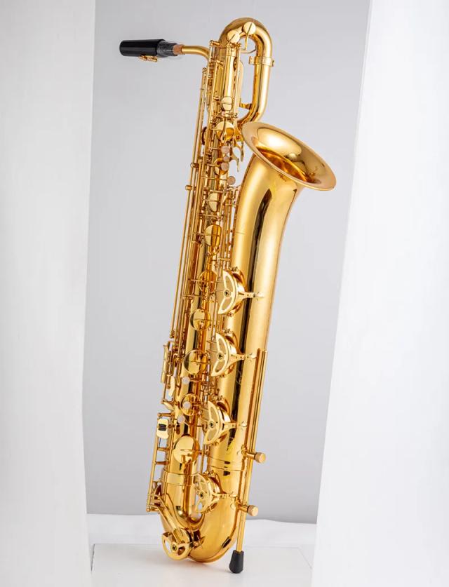 Saxofone Barítono E Flat de Brass Profissional com Frete Grátis - Novo e Brilhante