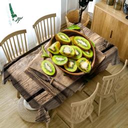 3d toalha de mesa vermelho cereja fruta impresso toalha de mesa dustproof decoração acessórios antifouling retangular toalha de mesa - Image 6
