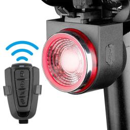 A8 Road Bike Anti-Theft Alarm Lock, Freio automático, Taillight, Controle remoto, Luz traseira da bicicleta, Sino sem fio MTB - Image 1