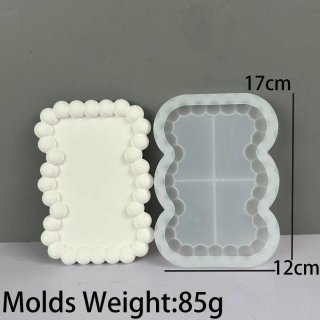 Bandeja de Armazenamento de Silicone e Cimento para DIY: Molde Criativo de Flor, Nuvem e Coração para Decoração e Presentes