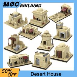 MOC-Modular Model Building Blocks, Famosa Cena De Série De Filme, Desert House, Pub, DIY Montagem De Tijolos, Brinquedos Criativos, Coleção Presentes - Image 1