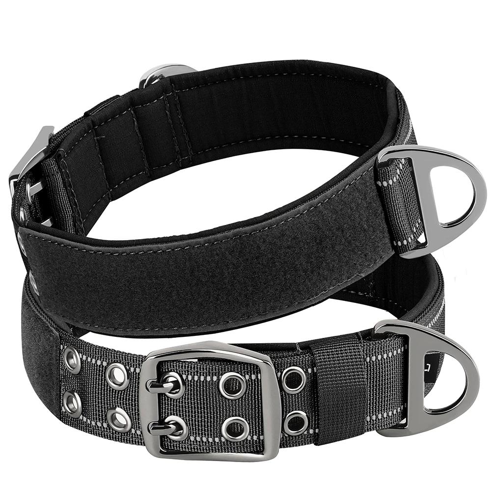 Coleira militar tática, Coleira de nylon ajustável, Durável para cães de médio e grande porte, Treinamento e caça de pastor alemão - Image 1