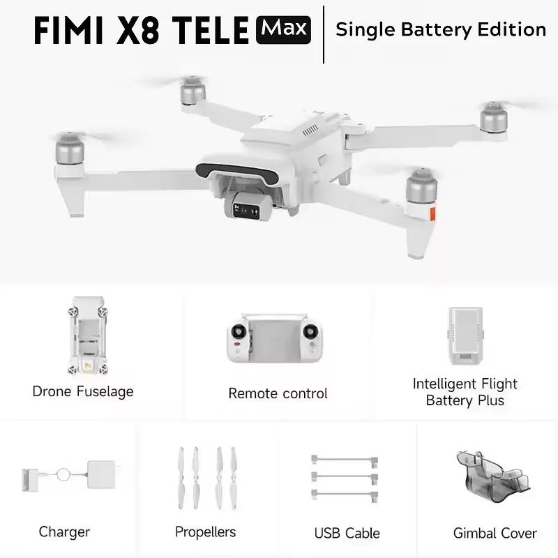 Fimi x8 tele max lente dupla 20245novo drone 4k 60fps 20km ai super night vídeo cardan rastreamento inteligente pro drone 5000mah versão - Image 1