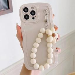 Pulseira floral high-end vintage para iPhone, estojo anti-queda, bordas onduladas, 11, 12 Pro, 13, 14, 15Pro Max, 78Plus - Image 1