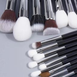 Escovas de maquiagem profissional Set Cosméticos Beleza Ferramentas, Fundação, Sombra, Corretivo, Mistura, Fluffy Cerdas Em Pó, 30Pcs - Image 2