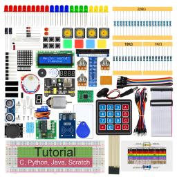 Freenove-rfid starter kit for raspberry pi, 5, 4, b, 3, b + 400, 541 page Tutorial, Python, C, Java Scratch, 204 Itens, 97 projetos - Image 1