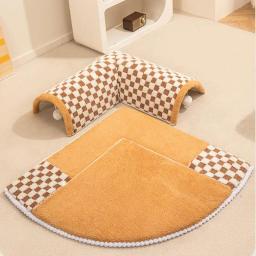 Túnel almofadado com bola de pelúcia para gato, cama caverna, tubo de túnel, brinquedos para cachorro, coelho, furão, 2 em 1 - Image 2