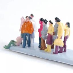 Miniatura Modelo De Pessoas Figurinhas, N Calibre, Trem Diorama, Cenário, DIY Acessórios, 1:150 Escala, 100Pcs - Image 6