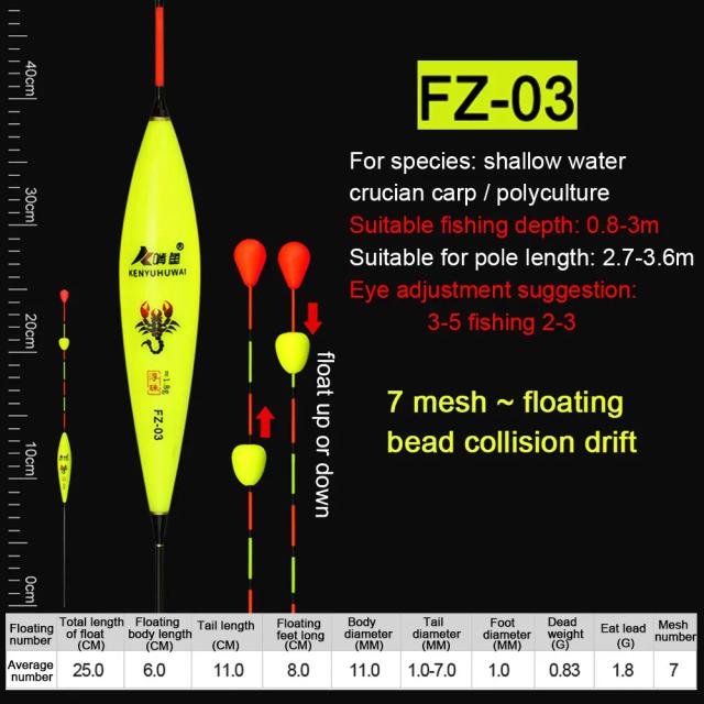 Flutuador de Pesca Nano Composto Slide Bola 1 Unidade