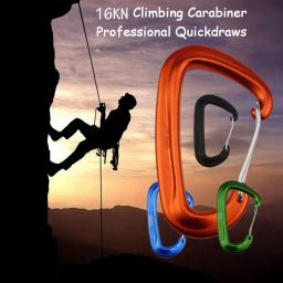 Profissional mosquetão d forma montanhismo fivela gancho 16kn fivela de segurança escalada bloqueio ao ar livre equipamento escalada acessório - Image 3