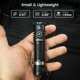 Sofirn SC18 1800lm EDC Lanterna USB C Recarregável SST40 LED 18650 Tocha TIR Optics Lens Lanterna com Indicador de Energia - Image 3