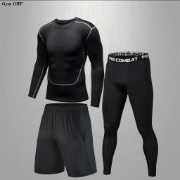 roupas masculinas conjuntos masculinos kimono jiu jitsu rashguard Homens correndo esporte camiseta roupas esportivas secagem rápida masculino ginásio fitness jogging treinamento yoga leggings treino masculino terno - Image 3