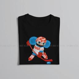 Homens Cheburashka jogar hóquei no gelo t-shirt, Oversized Crewneck, roupas clássicas alternativas - Image 5