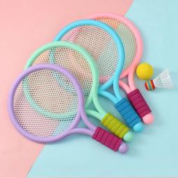 Tênis Badminton Racket Set para Crianças, 2 em 1, 1 Bolas de tênis, Brinquedos Esporte, 1 Peteca - Image 1