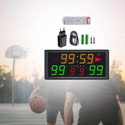 Leve placar digital para futebol, basquete, badminton, voleibol, portátil, distância de controle remoto, 33 pés a 49 pés - Image 4