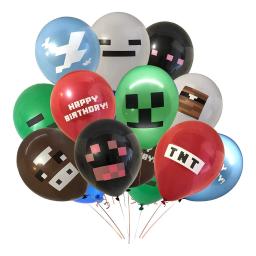 Anime Pixel Game Theme Birthday Party Decoração, 3D Balão, Louça, Bolo, Fontes para festas infantis, Novo - Image 6