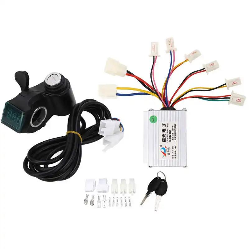12v 24 36v 48v 250w 350w 500 800 1000w kit controlador do motor da bicicleta elétrica com alça e tomada de fiação capa - Image 1