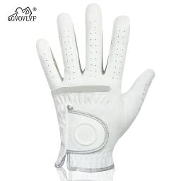 Luvas de golfe com marcador magnético de folha de bordo vermelho, leve, respirável, design destacável para esportes ao ar livre, golfe, equitação - Image 3