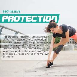 1 par de fitness correndo joelho suporte cintas elástico náilon esporte compressão joelho almofada manga para basquete voleibol ciclismo - Image 6