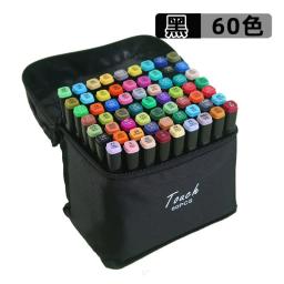 Caneta Pincel com Marcadores de Arte Baseada em Álcool, Cabeça Dupla, Canetas para Desenho Manga, Suprimentos Esboço, 24 Cores, 36 Cores, 48 Cores, 60 Cores, 80 Cores, 168 Cores - Image 1