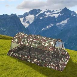 Dobrável portátil mosquiteiro para viagens tenda de malha com saco de transporte acampamento ao ar livre mosquito net tenda com fundo para cama solteiro - Image 3
