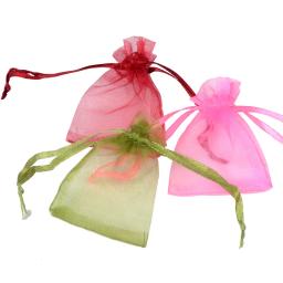 50 pçs/lote 5 x7 cm Doces Pequeno Cordão Saco de Organza para Anéis Jóias - Image 2