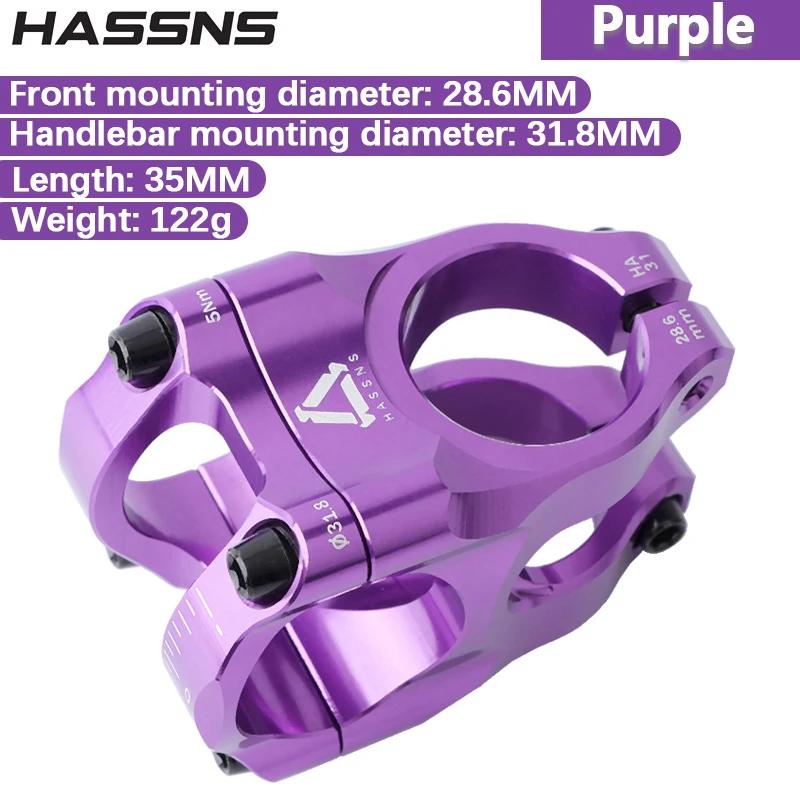 Hassns mtb guiador haste 31.8mm bicicleta de estrada mountain bike ponte curta potência liga de alumínio ultraleve de alta resistência curto - Image 1