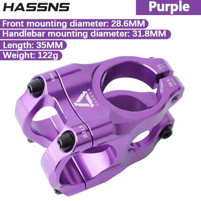 Hassns Haste MTB 31.8mm Liga de Alumínio Alta Resistência Leve CNC