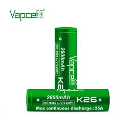 Vapcell vapcell k26 inr18650 2600mah 25a recarregável li-ion 3.7 baterias célula para lanterna - Image 4